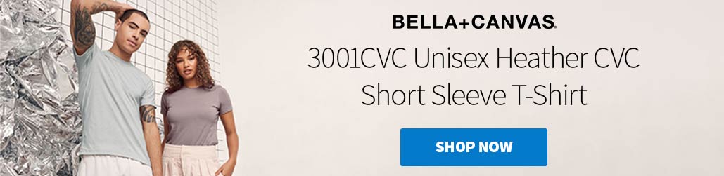 Bella + Canvas 3001CVC Unisex Heather CVC Short Sleeve T-Shirt