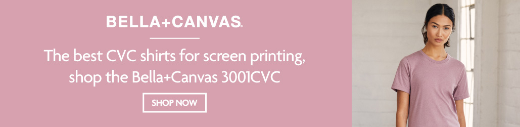 The best CVC shirts for screen printing, shop the Bella+Canvas 3001CVC